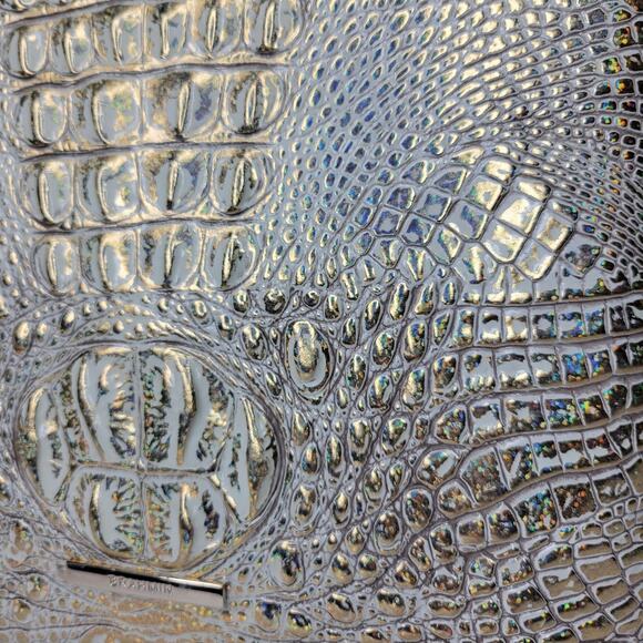 BRAHMIN Katie Hologram Melbourne Crossbody Purse Hologram Gold Iridescent NWT - Picture 6 of 16